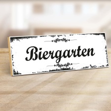 Holzschild "Biergarten" – Dekoschild aus...