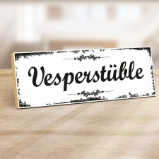 Holzschild "Vesperstüble" –...