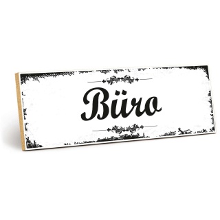 Holzschild "Büro" – Dekoschild aus Holz 30x10 cm
