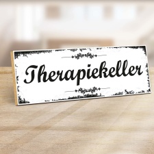Holzschild "Therapiekeller" – Dekoschild...