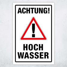 "Achtung Hochwasser" – Hochwertiges...