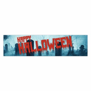 "Happy Halloween" – Hochwertiger PVC-Banner für den Außenbereich