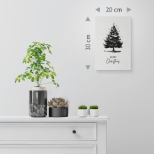 Holzschild "Weihnachtsbaum Merry Christmas" – Dekoschild aus Holz 20x30 cm