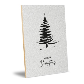 Holzschild "Weihnachtsbaum Merry Christmas" – Dekoschild aus Holz 20x30 cm