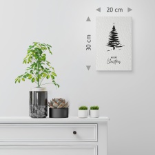 Holzschild "Weihnachtsbaum Merry Christmas" – Dekoschild aus Holz 20x30 cm