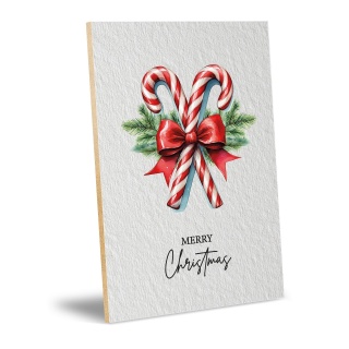 Holzschild "Zuckerstange Merry Christmas" – Dekoschild aus Holz 20x30 cm