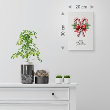 Holzschild "Zuckerstange Merry Christmas" – Dekoschild aus Holz 20x30 cm