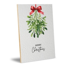 Holzschild "Mistelzweig Merry Christmas"...