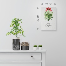 Holzschild "Mistelzweig Merry Christmas" – Dekoschild aus Holz 20x30 cm