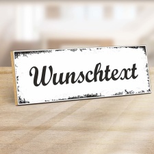 Deko-Holzschild mit Wunschtext 30 x 10 cm inkl....