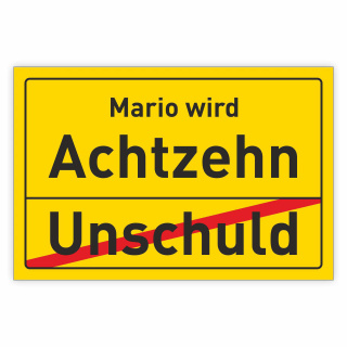 Ortschild mit Wunschtext – Ihre individuelle Geschenkidee auf Alu-Verbund