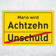 Ortschild mit Wunschtext – Ihre individuelle...
