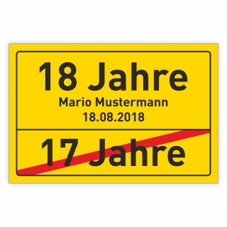 Ortschild mit Wunschtext – Ihre individuelle Geschenkidee auf Alu-Verbund