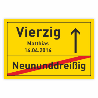 Ortschild mit Wunschtext – Ihre individuelle Geschenkidee auf Alu-Verbund