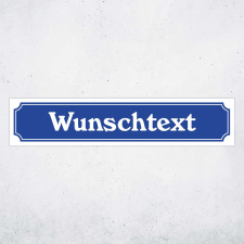 Straßenschild mit Wunschtext – 52x11 cm...