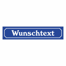 Straßenschild mit Wunschtext (randlos) –...