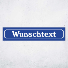 Straßenschild mit Wunschtext (randlos) –...