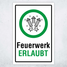"Feuerwerk erlaubt" – Hochwertiges...