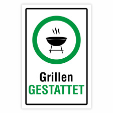 "Grillen gestattet" – Hochwertiges...