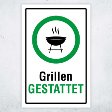 "Grillen gestattet" – Hochwertiges...