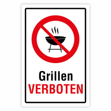 "Grillen verboten" – Hochwertiges...