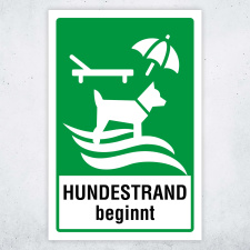 "Hundestrand beginnt" – Hochwertiges...