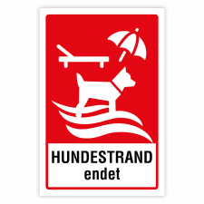 "Hundestrand endet" – Hochwertiges...