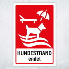 "Hundestrand endet" – Hochwertiges...