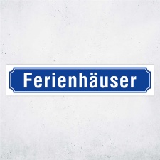 Straßenschild "Ferienhäuser" –...