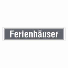 Straßenschild "Ferienhäuser" Grau...