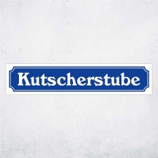 Straßenschild "Kutscherstube" –...