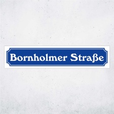 Straßenschild "Bornholmer Straße"...
