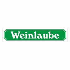Straßenschild "Weinlaube" –...