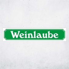 Straßenschild "Weinlaube" –...