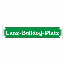 Straßenschild "Lanz-Bulldog-Platz"...