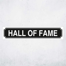 Straßenschild "Hall of Fame" –...