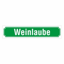 Straßenschild "Weinlaube" –...