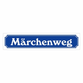 Straßenschild "Märchenweg" – Hochwertiges Schild für den Außenbereich 52 x 11 cm