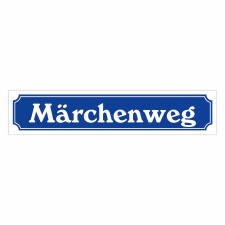 Straßenschild "Märchenweg" – Hochwertiges Schild für den Außenbereich 52 x 11 cm