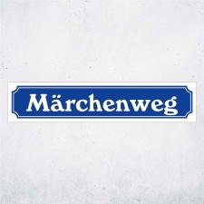 Straßenschild "Märchenweg" – Hochwertiges Schild für den Außenbereich 52 x 11 cm