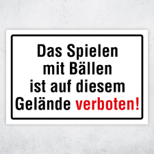 "Das Spielen mit Bällen ist auf diesem...