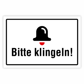 "Bitte klingeln!" – Hochwertiges Schild für den Außenbereich