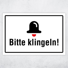 "Bitte klingeln!" – Hochwertiges Schild...