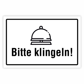 "Bitte klingeln!" – Hochwertiges Schild für den Außenbereich