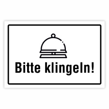 "Bitte klingeln!" – Hochwertiges Schild für den Außenbereich