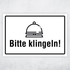 "Bitte klingeln!" – Hochwertiges Schild für den Außenbereich