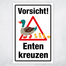 "Vorsicht! Enten kreuzen" – Hochwertiges...