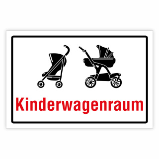 "Kinderwagenraum – Stellplatz für Kinderwagen" – Hochwertiges Schild für den Außenbereich