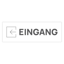 Schild "Eingang links"  –  Hochwertiges...