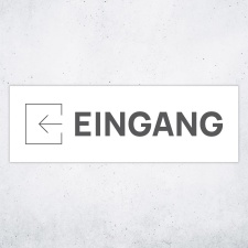 Schild "Eingang links"  –  Hochwertiges...
